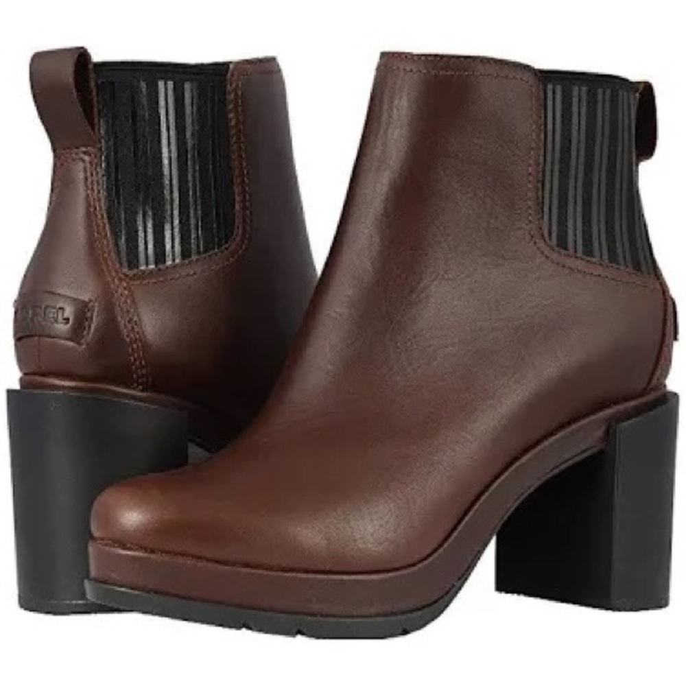 SOREL Margo Chelsea Boots Brown Size 9.5 - EUC